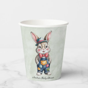 Hipster Bunny Boy Baby Shower Paper Cups