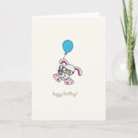 Hipster Bunny Happy Birthday