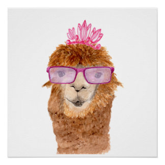 Hipster Camel T-Shirt Poster