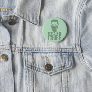 Hipster Chef 6 Cm Round Badge
