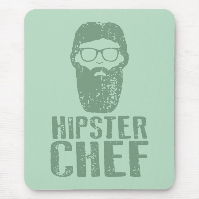 Hipster Chef Mouse Pad (Front)