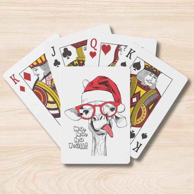Hipster Christmas Giraffe | Holidays Playing Cards (Creator Uploaded)