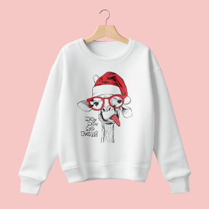 Hipster Christmas Giraffe Holidays Sweatshirt
