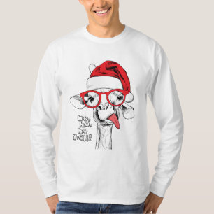 Hipster Christmas Giraffe   Holidays T-Shirt