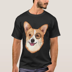 Hipster Corgi With Monocles Corgi T-Shirt