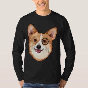 Hipster Corgi With Monocles Corgi T-Shirt