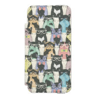 Hipster Cute Cats Pattern