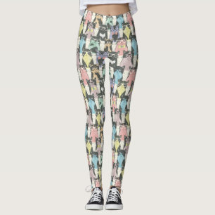 Hipster Cute Cats Pattern Leggings