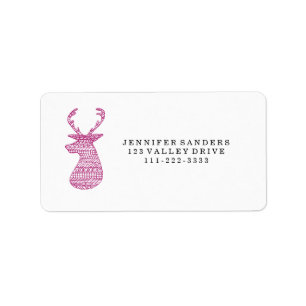 HIPSTER DEER TRIBAL PRINT - PINK LABEL