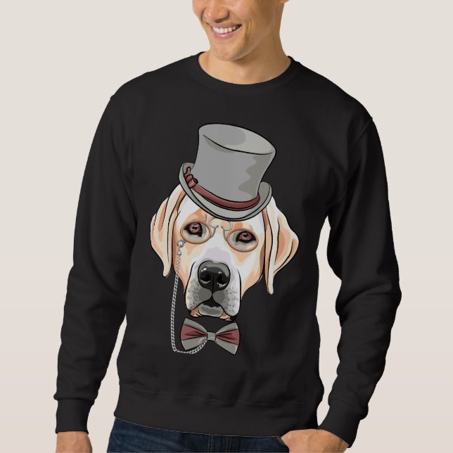 Hipster Dog Labrador Retriever Sweatshirt (Front)