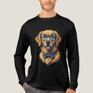 Hipster dog t-shirt design Tri-Blend shirt