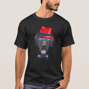 Hipster Dog Wearing Glasses Goofy Geek Dog 4 T-Shirt
