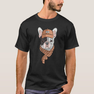 Hipster Dog Wearing Scarf Goofy Geek Dog 1 T-Shirt