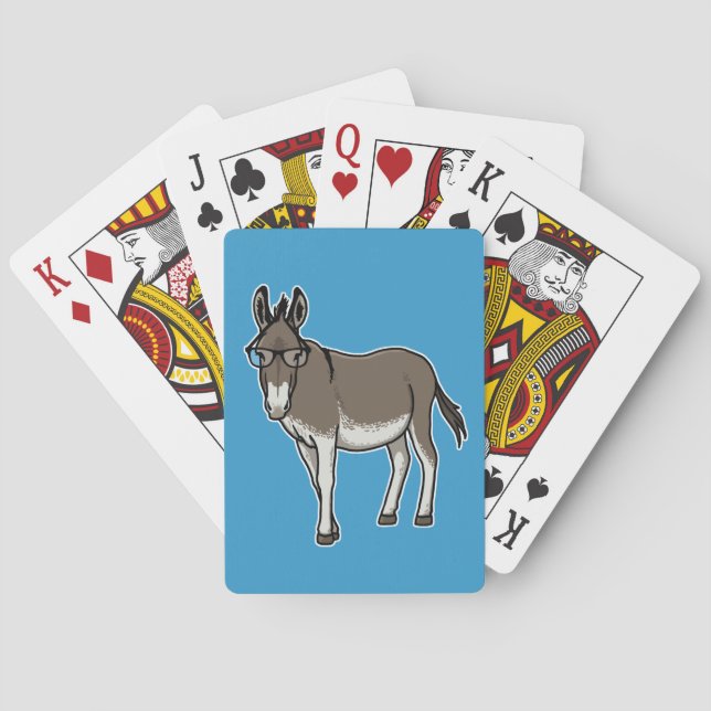 Hipster Donkey Playing Cards (Back)
