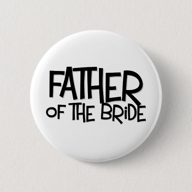 Hipster Father Bride Lite T 6 Cm Round Badge (Front)