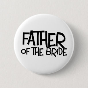 Hipster Father Bride Lite T 6 Cm Round Badge