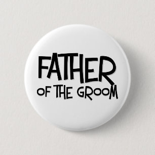 Hipster Father of the Groom 6 Cm Round Badge
