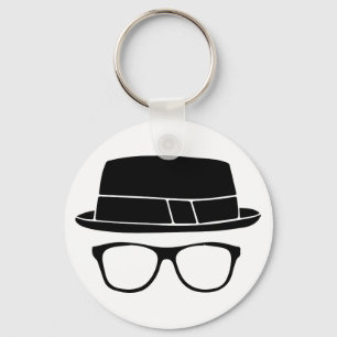 Hipster Fedora Key Ring