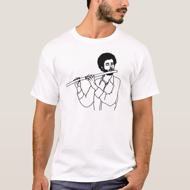 HIpster Flute Guy T-Shirt (Front)