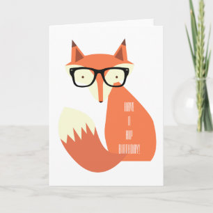 Hipster Fox Card