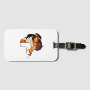 Hipster Fox Luggage Tag