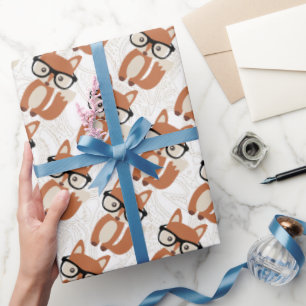Hipster Fox Wrapped Paper