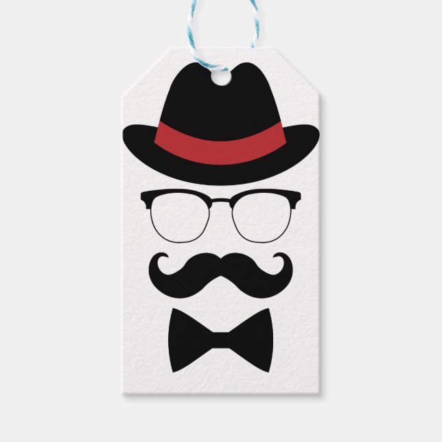 Hipster Gentleman Elements Gift Tags (Front)