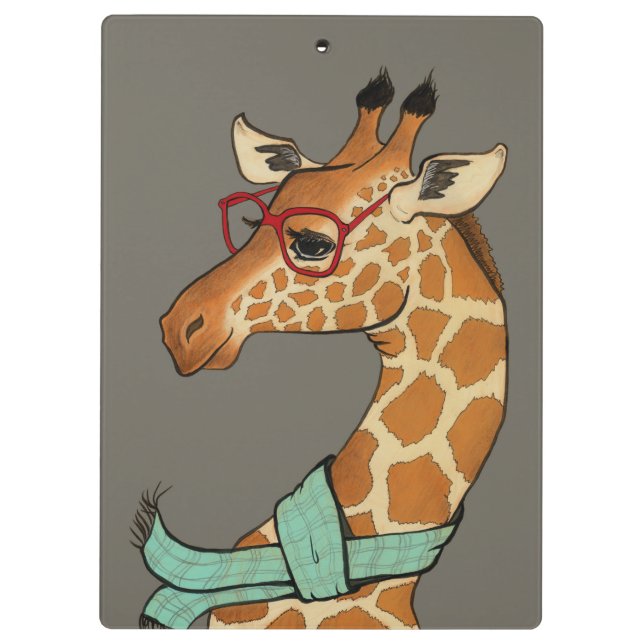 Hipster Giraffe Clipboard (Back)