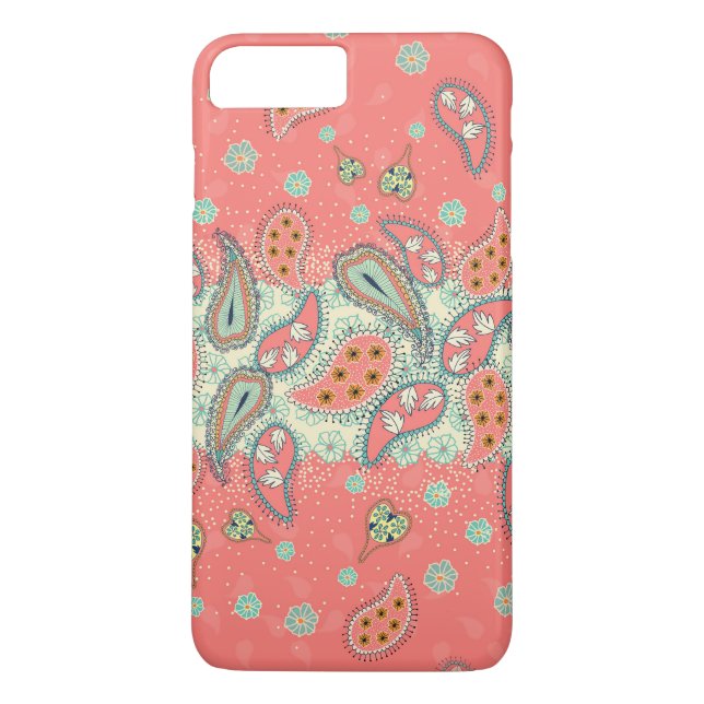 Hipster Girly Paisley Pattern iPhone 7 Plus Case (Back)