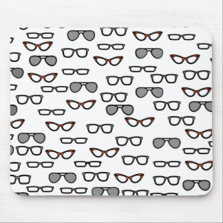 Hipster glasses mouse pad