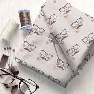 Hipster Glasses Moustache and Pipe #2 ID1073 Fabric