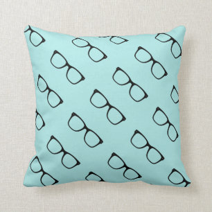 Hipster Glasses Throw Pillow