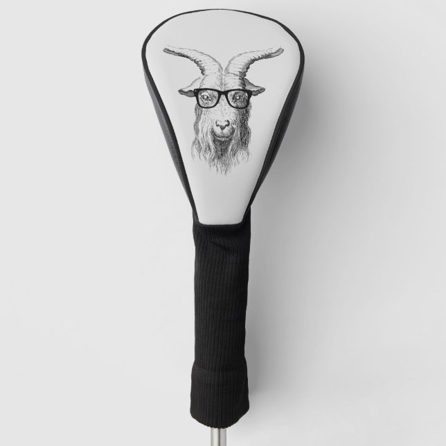 Hipster Goat Golf Head Cover (Front)