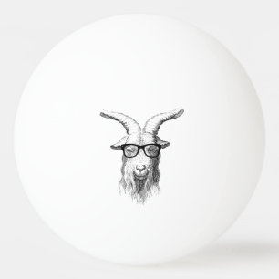 Hipster Goat Ping Pong Ball