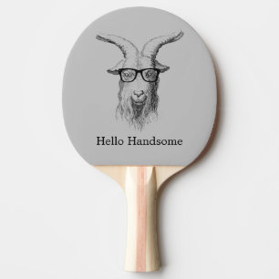 Hipster Goat Ping Pong Paddle