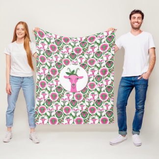 Hipster Goats | by TotallyGoatally™ Fleece Blanket