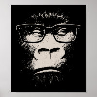 Hipster Gorilla With Glasses