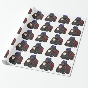 Hipster Gorilla Wrapping Paper