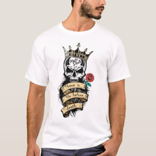hipster_head_skull_crane_bearded_banner_c T-Shirt