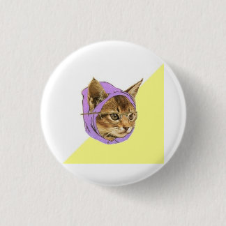 Hipster Kitty Cat Advice Animal Meme 3 Cm Round Badge