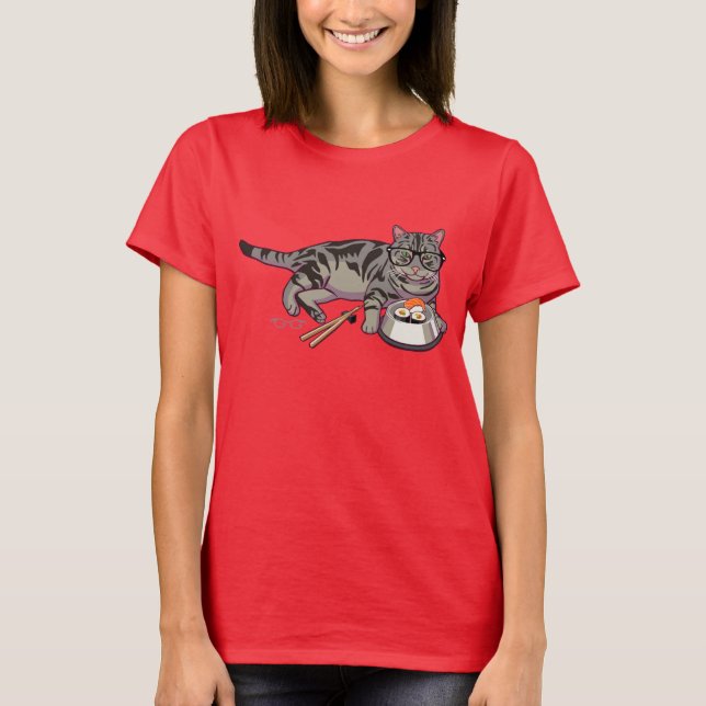 Hipster Kitty T-Shirt (without text) (Front)
