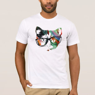 Hipster Kitty with Glasses T-Shirt