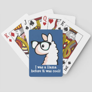 Hipster Llama Playing Cards