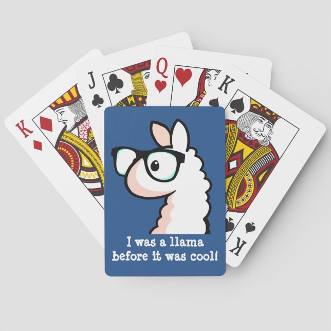 Hipster Llama Playing Cards (Back)