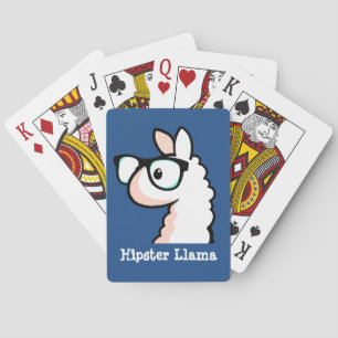 Hipster Llama Playing Cards