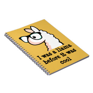 Hipster Llama Spiral Notebook