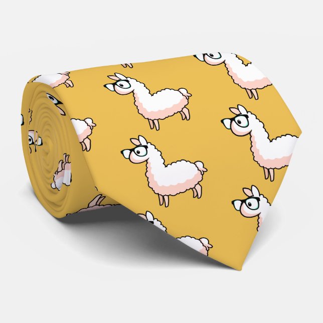 Hipster Llama Tie (Rolled)
