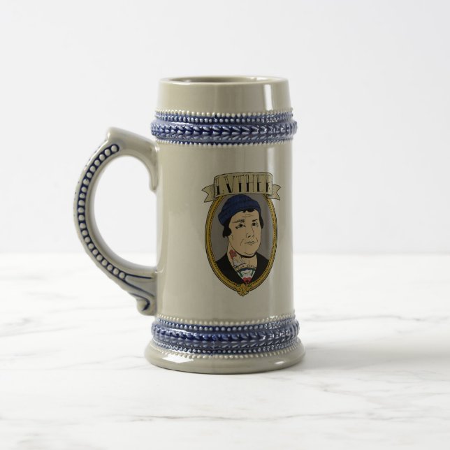 Hipster Martin Luther Beer Stein (Left)