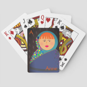 Hipster Modern Matryoshka Colourful Russian Doll Playing Cards
