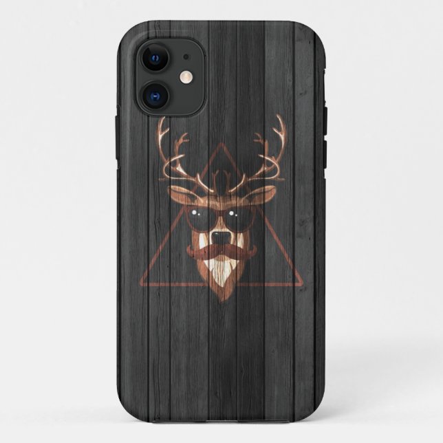 Hipster Moustache Deer - Dark Edition Case-Mate iPhone Case (Back)